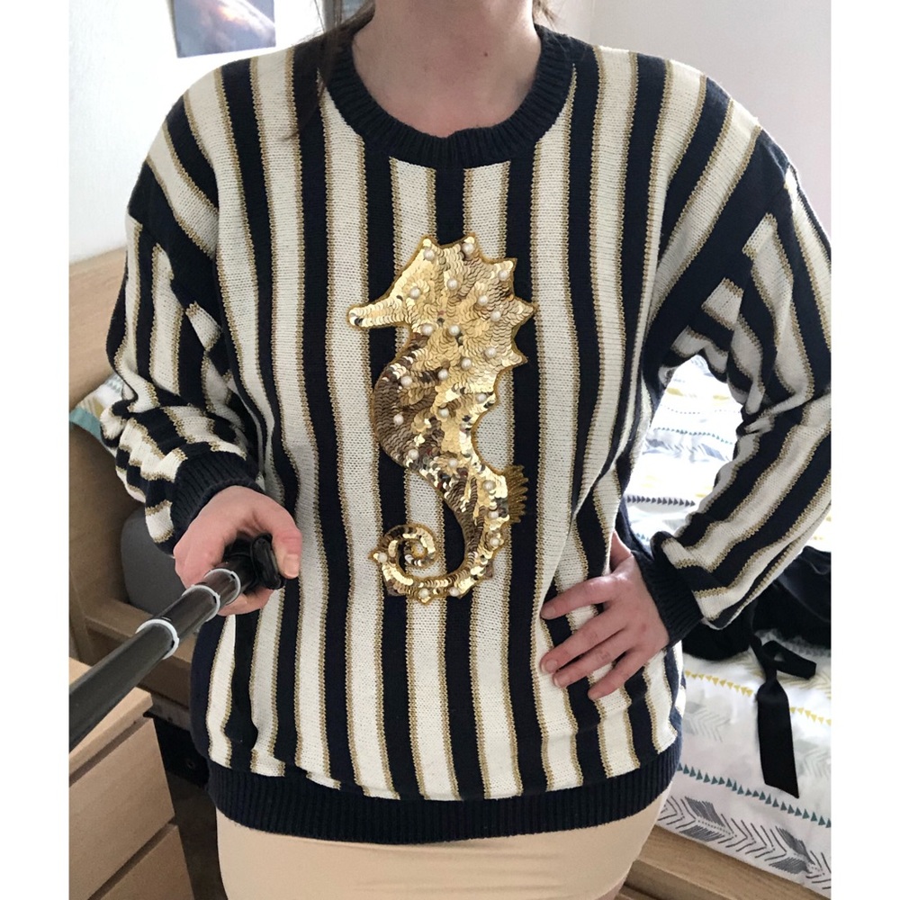 Vintage seahorse sweater